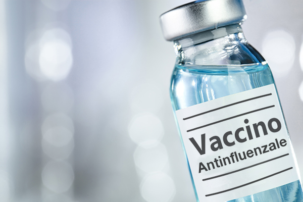 Small drug vial with influenza vaccine